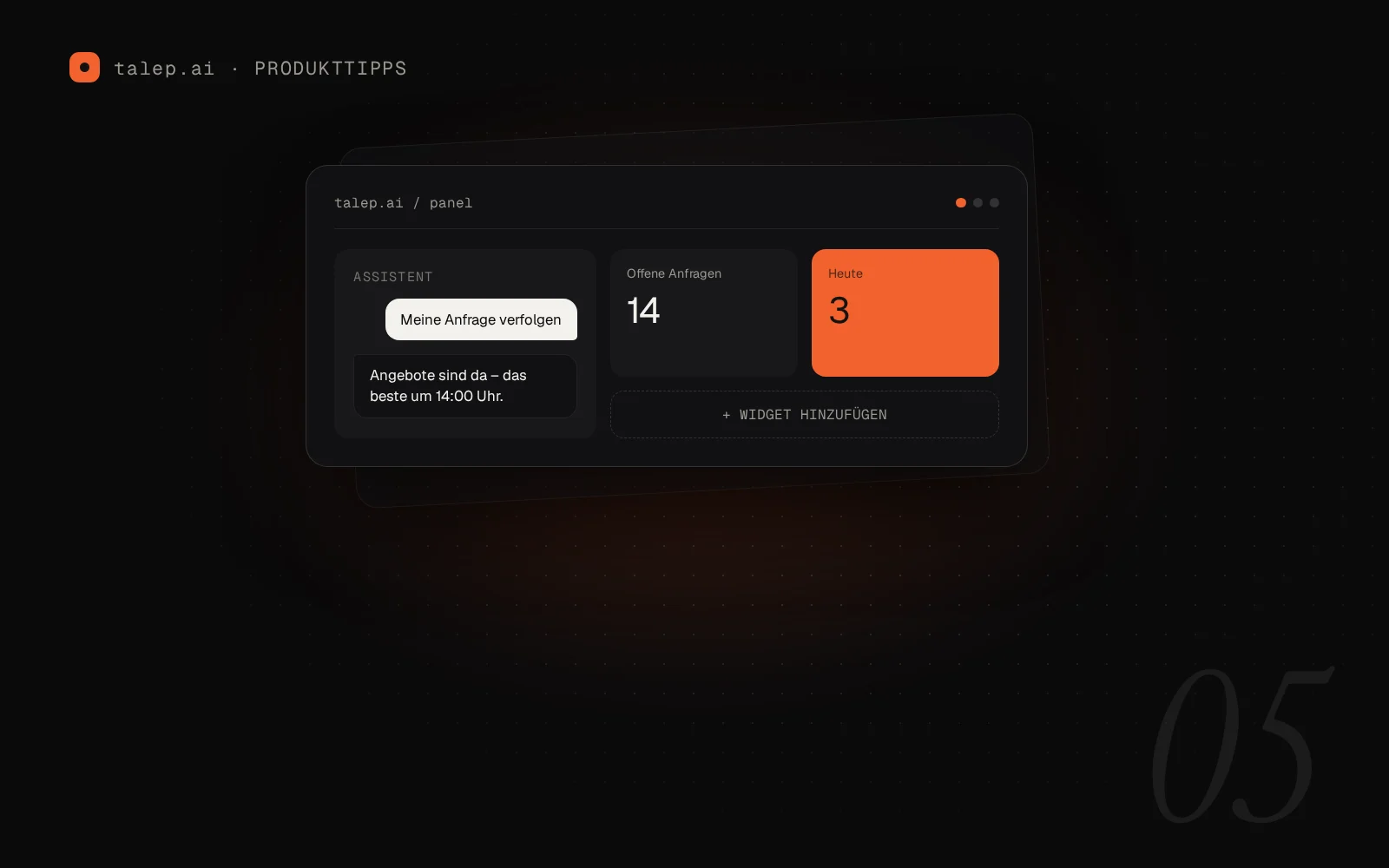talep.ai-Funktionen für ein besseres Anfragenmanagement